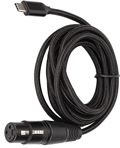XLR to USB C Cable, Type C to XLR Microphone Adapter Cable, Type-C to XLR Female Cord Connector Adapter Cable for Smartphones, Tablet, Laptop (2m)