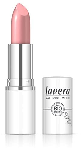 lavera Cream Glow Lipstick -Peony 03 - Couleur intense - Fini satiné brillant - Grand confort - Jusqu'à 6 heures de tenue - vegan - Cosmétiques naturels (1x 18 g)