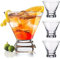 IDAHSOR Kristall-Cocktailgläser, 4er-Set, 237 ml, Mundgeblasen, Stiellos, Spülmaschinenfest, Perfekt für Martinis, Cosmopolitan, Manhattan, Gimlet, Pisco Sour, Brandy