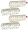 CIOUYAOS 4 Pack Floral Federmäppchen, Klein Mäppchen Pencil Case Etui, Aesthetic Schlamppermäppchen, Multifunktionale Kosmetiktasche Schminktasche Federpenal für Mädchen Jungen Teenager Erwachsene