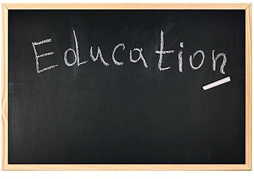 ACAN Tradineur - Pizarra negra con borrador y tiza blanca, marco de madera, fácil de borrar, incluye hembrillas para colgar, pared, ideal para colegios, oficinas, 60 x 90 cm