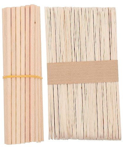 EXCEART 100 Stk Holzstock Wachsspachtel Aus Holz Materialien Für Die Eisherstellung Eis Am Stiel Aus Holz Würze Eis Vorkoster Eisstock Jumbo-bastelstöcke Acryl Hölzern Kunsthandwerk