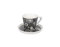 Brandani 52830 TAZZINA CAFFE' SHANTI CON PIATTINO NEW BONE CHINA, cm d 12x7h, 100 ml, Tortora con decoro Shanti