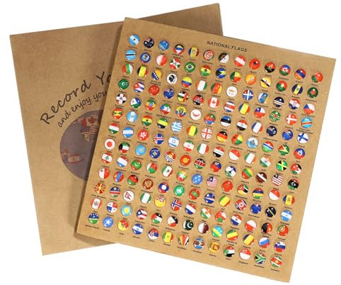 Operitacx 291 Pcs National Flags Push Pins for Pinboard, Pins Thumb Tacks for Cork Board Bulletin Board Map