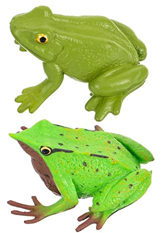 BESTonZON 2st Froschmodell Spielzeug Wissenschafts- Und Bildungsspielzeug Realistische Froschfigur Frösche Spielzeug Kidcraft-spielset Frösche Figur Modelle Plastik Blumentopf Kind Anlage