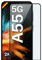 moex Vetro di protezione Full Screen compatibile con Samsung Galaxy A55 5G – Pellicola protettiva senza bordi, schermo intero curvo 3D, trasparente, 2 x nero