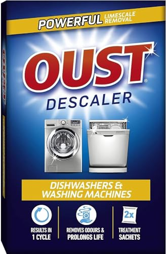 Citystores® Oust Dishwasher & Washing Machine Deep Cleaning Descaler Limescale Remover Cleaner Multi Purpose 2x 75g Sachets 5853
