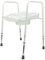 Toilet Frame with Moulded Seat, Height & Width Adjustable, Lightweight, Ready Assembled for Elderly and Disabled, Bathroom Safety Frame, White, Mowbray Style