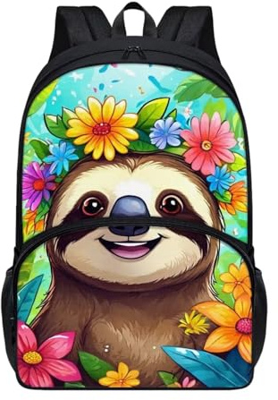 chaqlin Schulrucksack für Kinder Erwachsene, Tier Schultaschen Große Büchertaschen Casual Daypack mit seitlicher Mesh Tasche