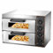 Forno per Pizza Commerciale Doppio Forno, Forno per Pizza a Doppia Camera da 3000 W da 16 Pollici, 3 Controlli della Temperatura, 50-350 Gradi, per Ristorante E Uso Domestico