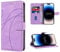 SEAHAI Cover per Honor Magic 6 Lite 5G, Custodia Pelle Flip Portafoglio con Kickstand/Slot per Schede/Protezione RFID, Premium PU/TPU Antiurto Magnetica Libro Case - Porpora