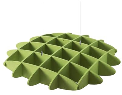 Arrowzoom Panneaux Acoustiques de Plafond Élegants Absorbeurs de Son Tuiles de Plafond Suspendues Insonorisantes pour Bureau, Home Cinéma, Studio d'Enregistrement 100 cm (39) Vert - KK1461