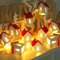 Weihnachtsdeko Innen Lichterketten mit 10 Kleine Holzhäuser Feen Lichter,Weihnachtsbeleuchtung Innen Häuser String Lights,Weihnachten Deko LED String Lichter für Schlafzimmer Dekoration (Baum)