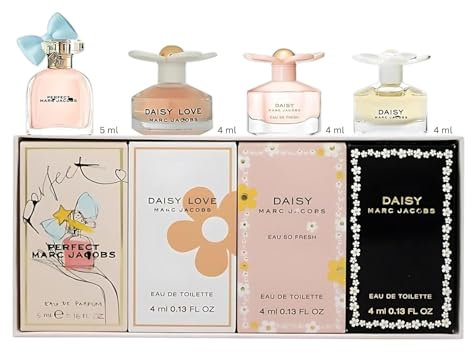 Marc Jac Mini Set Eau de Toilette Geschenk Reise Set Daisy, Perfect, SO Fresh, Daisy Love - Jacobs 4x4ml