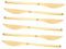 KICHOUSE 6 Piezas cuchillo de mesa esparcidor de mantequilla inoxidable esparcidor de mantequilla portátil esparcidor de mantequilla de panadería Acero inoxidable Golden