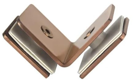 Stainless Steel 304 Rose Gold Glass Fixed Clip Bathroom Glass Door Fixed Code Corner Partition Shower Room Link Clip(90E Degrees)