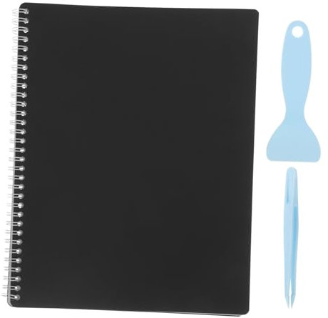 Gatuida Wiederverwendbares Stickeralbum Set Großes Aufkleber Sammelbuch mit Werkzeugen Leer für Erwachsene zur Organisation und Aufbewahrung von Stickern Hochwertigem und Einfacher