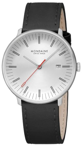 Mondaine Doppio Watch for Men 41mm, Swiss Quartz - Vintage Charm, Minimalist Design, Watches for Men, Water Resistant 5 ATM