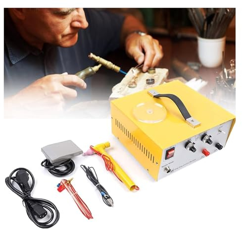 Impulso Sparkle punto saldatore, punto saldatore portatile macchina fai da te kit, gioielli permanenti saldatore kit gioielli punto saldatore per oro argento platino saldatura gioielli,80A