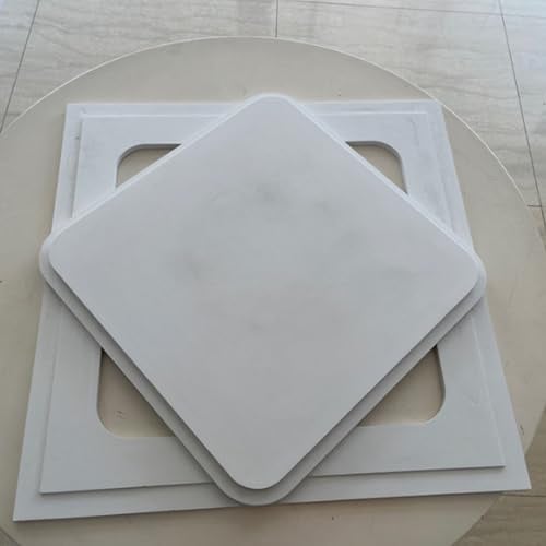 Revisionsklappe Weiß Kunststoff, Revisionstür & Wartungsklappe, für Trockenbau, Wasserzähler, Decke, Badewanne, Sicherungskasten, Kabel- und Rohrverkleidung(55 * 55CM/21.6 * 21.6IN)
