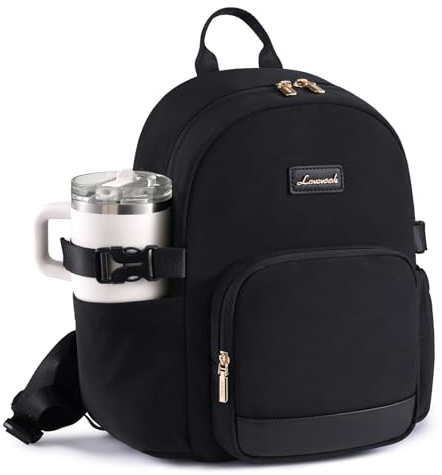 LOVEVOOK Rucksack Damen Klein, 11 Zoll Elegant Cityrucksack Kleiner mit großem Fach für Trinkflaschen, Mini Casual Daypack Backpack Women Modern Wasserdicht für Reisen Schule Arbeit Teenager Kinder