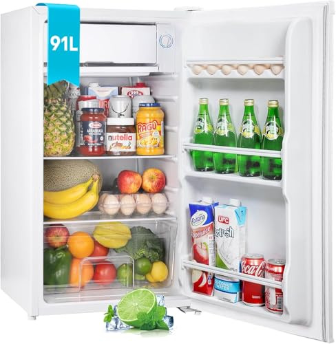 Upstreman 91L Kühlschrank ohne Gefrierfach BR321-Weiß | 48 cm Breit, 84 cm Hoch, 0–10 °C / 5 Stufen, Energiesparend-85 kWh/Jahr, 41 dB Leise