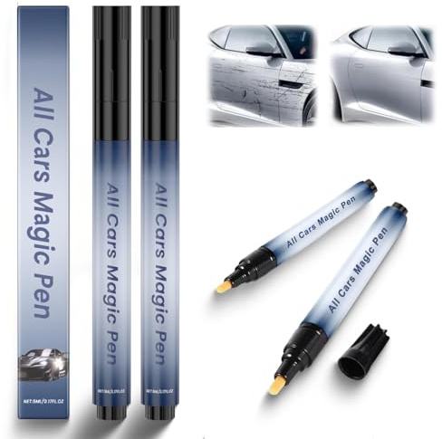 Luylmo Stylo Anti Rayure Voiture, Stylo Peinture Voiture, Anti Rayures Voitures Carrosserie Stylos pour la Réparation des Rayures Sur la Peinture Automobile, Compatible Toutes Couleurs De (2PCS)