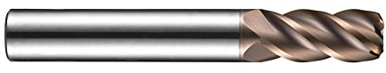 Dachfenster s52312.0 X R2.0 Schaft Ecke Radius Fräser, tisin Beschichtung, HM, R 2 mm, 12 mm Kopf Durchmesser, 25 mm Flöte Länge, 75 mm volle Länge