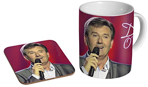 Daniel O’Donnell Mug + Coaster Gift Set – 11oz Ceramic Coffee Cup + Gloss Wooden Drink Mat – Dishwasher & Microwave Safe – Ideal Irish Music Fan Present