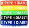VNOX 5 Stück Silikon Gummi Typ 1 Diabetes Medical Alert ID Armband Notfall Armband,5 Farben