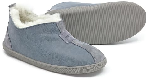 Vanuba Handgemacht Lammfell Warme Hausschuhe Damen Winter Kuschel Pantoffeln Geschlossen Hüttenschuhe