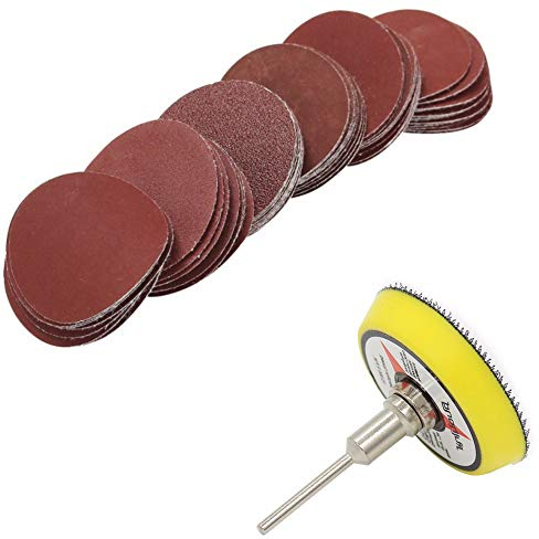 1x Schleifscheibe Schleifteller 100x Schleifpapier 50mm für Dremel Proxxon mit Klett