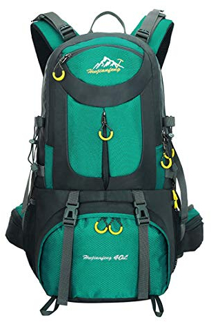 Rojeam Trekkingrucksack Herren Damen Wasserdichter Wanderrucksack Reiserucksack Rucksack Für Reisen Wandern Outdoor, Türkis, 50 Liter