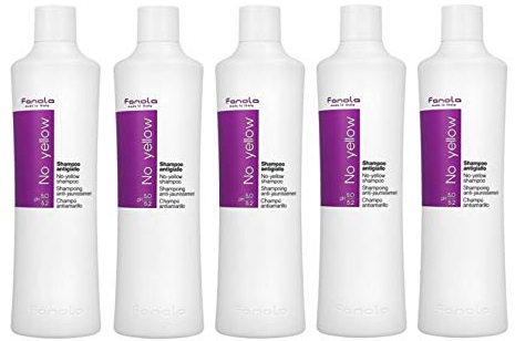 5er No Yellow Fanola Anti Gelb Silver Silber Shampoo 1000 ml