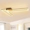 Depuley LED Deckenleuchte Dimmabar Modern, Wohnzimmer Dimmabar Deckenlampe Weiße mit Fernbedienung, 40w, 2 Flammig Frame, Schwenkbare, Metall Chrom Deckenleuchten für Schlafzimmer Esszimmer Büro