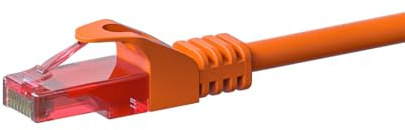 Danicom CAT6 Netzwerkkabel 100% Kupfer - U/UTP - 3 m - Orange | POE, Ethernet, LAN, Patchkabel, Datenkabel, RJ45 - für Serverschränke, Switches, Router, Modems!