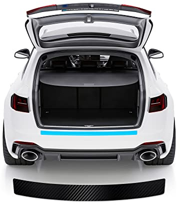 Blackshell® Basic Ladekantenschutz Folie kompatibel mit BMW iX3 | Typ G08 | ab 2021 3D Carbon Schwarz - passgenauer Stoßstangenschutz inkl. Profi Rakel für Folie
