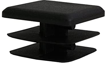TIBU Lamellenstopfen Quadratisch Rohrstopfen Rohrkappen Endkappen Gleiter Abdeckung Vierkantrohr Kappe 10 Stück Quadratrohr 20 x 20 x 2 mm