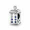 GNOCE Doktor Wer Polizeikasten Zeitmaschine Tardis Charm Anhänger 925 Sterling Silber Das Universum ist groß Perlen Charms für Armbänder Halsketten