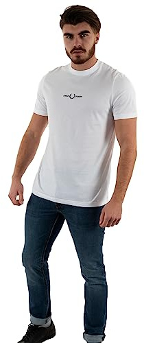 T-SHIRT UOMO FRED PERRY WHITE