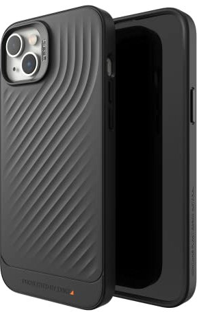 ZAGG Gear 4 Copenhagen D30 Schutzhülle Kompatibel mit iPhone 14 Plus, Schlank, Stoßfest, Kratzfest, Kabelloses Laden, (Schwarz)