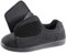Ravelier Chaussons confortables pour homme avec coupe large, semelle antidérapante et fermeture Velcro réglable, gris foncé, 44 EU Large