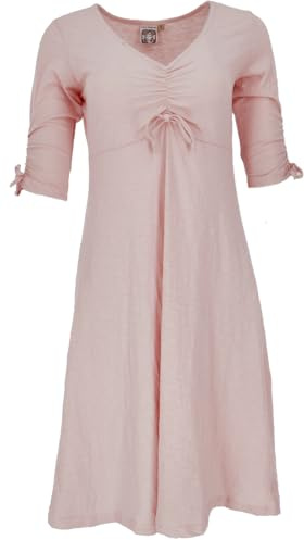 GURU SHOP Midikleid aus Bio-Baumwolle, tailliertes Basic Kleid | Vielseitig kombinierbar, angenehmes Material, schmeichelnder Schnitt, umweltfreundlich