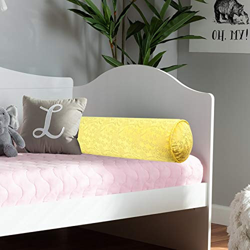Rucener Bequeme Nackenrolle Mit Kopfkissen Kissenrolle Zylindrisches Kissen Yogakissen Kissenrolle Nackenrolle Füllung Reisekissen Memory Foam Kissen Rund Gold 100 cm
