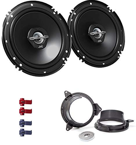 JVC CS-J620X Auto Lautsprecher 16,5 cm mit Einbauset passend für Volvo S60 I 2000-2007 Türen hinten 600 W 165mm 2 Wege Koax