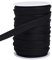 AHANDMAKER 20 Yards Paspelband Mit Kederschnur, Schwarzes Maxi-Paspel-Schrägband, Lippenkordel-Besatz Für Gurtband, Kleidungsstück, Nähen, Trimmen, Polster, 0.4 Zoll