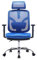 Angel Bürostuhl ergonomisch | Schreibtischstuhl hat verstellbare Lordosenstütze & Kopfstütze | Office Chair mit Höhenverstellung und Wippfunktion | Bürostuhl 150 kg belastbar | Farbe: Blau