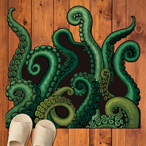 CZYY Cthulhu Tentakel-Badematte, Mikrofaser, wasserabsorbierend, Oktopus-Teppich, einzigartiges Geschenk und Dekoration für Tisch-RPG-Gamer, HP Lovecraft-Fans und nautische Enthusiasten