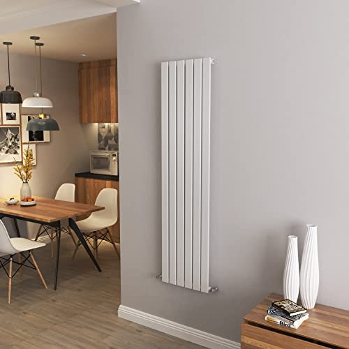 White Vertical Radiator Single Column Flat Panel Central Heating Radiators 1600 * 408mm