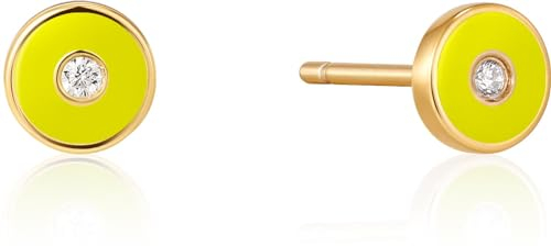 Ania Haie Damen-Ohrstecker 925er Silber One Size, Gelb 32021595